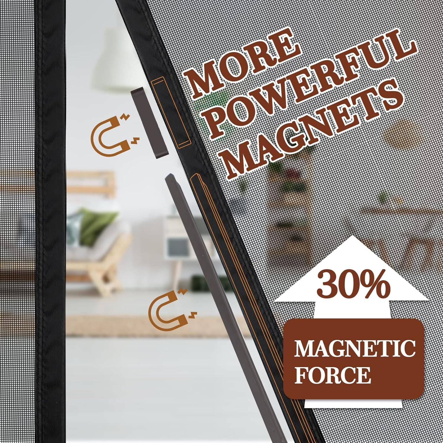 Mosquito Mesh Door - Black, 60cm (W) x 180cm (H) - for Caravans/RV: image 4