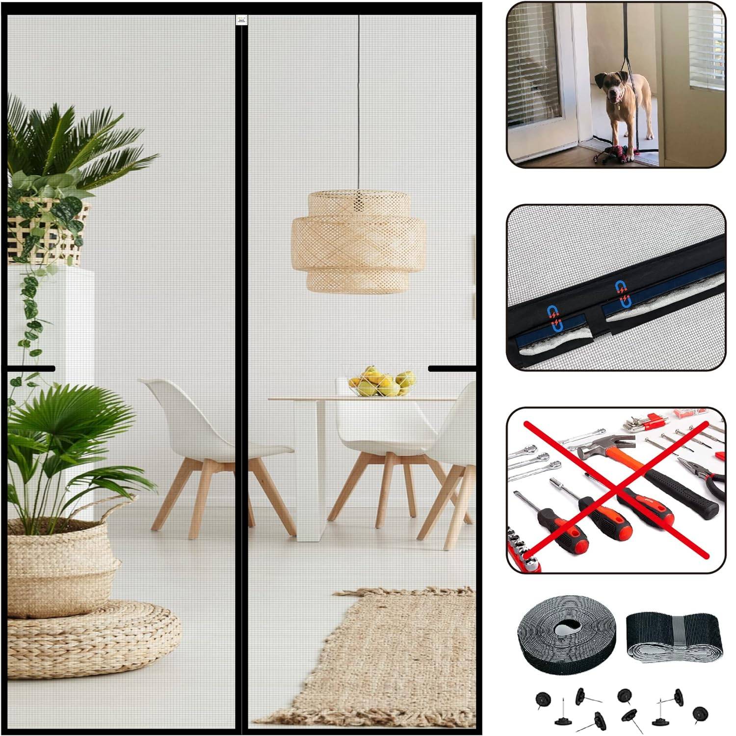 Mosquito Mesh Door - Black, 60cm (W) x 180cm (H) - for Caravans/RV: image 6